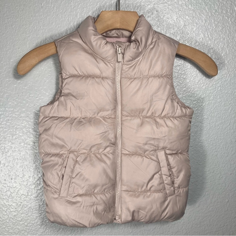 Old Navy Puffer Vest Girls 4T Blush Pink